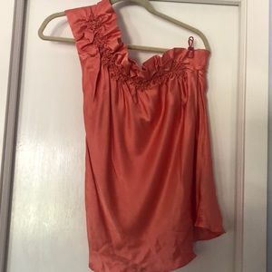 Black Halo One Sleeve Silk Top